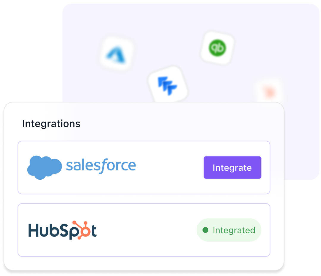 Integrate with your existing CRMs with ease 